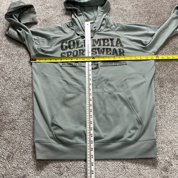Columbia Sportswear Hoodie Sweatshirt Mens Medium Light Blue Pullover Graphic - Picture 6 of 16